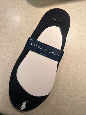 Ralph Lauren Black Low-Cut No-Show Liner Socks